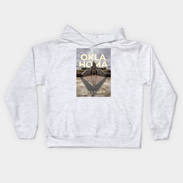 Oklahoma Travel Poster Kids Hoodie by mardavemardave